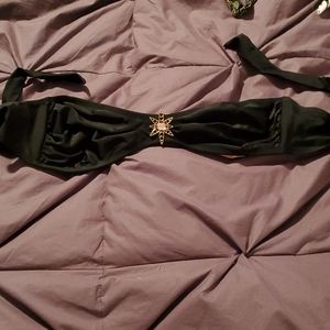 Candies strapless black bikini top XL never worn